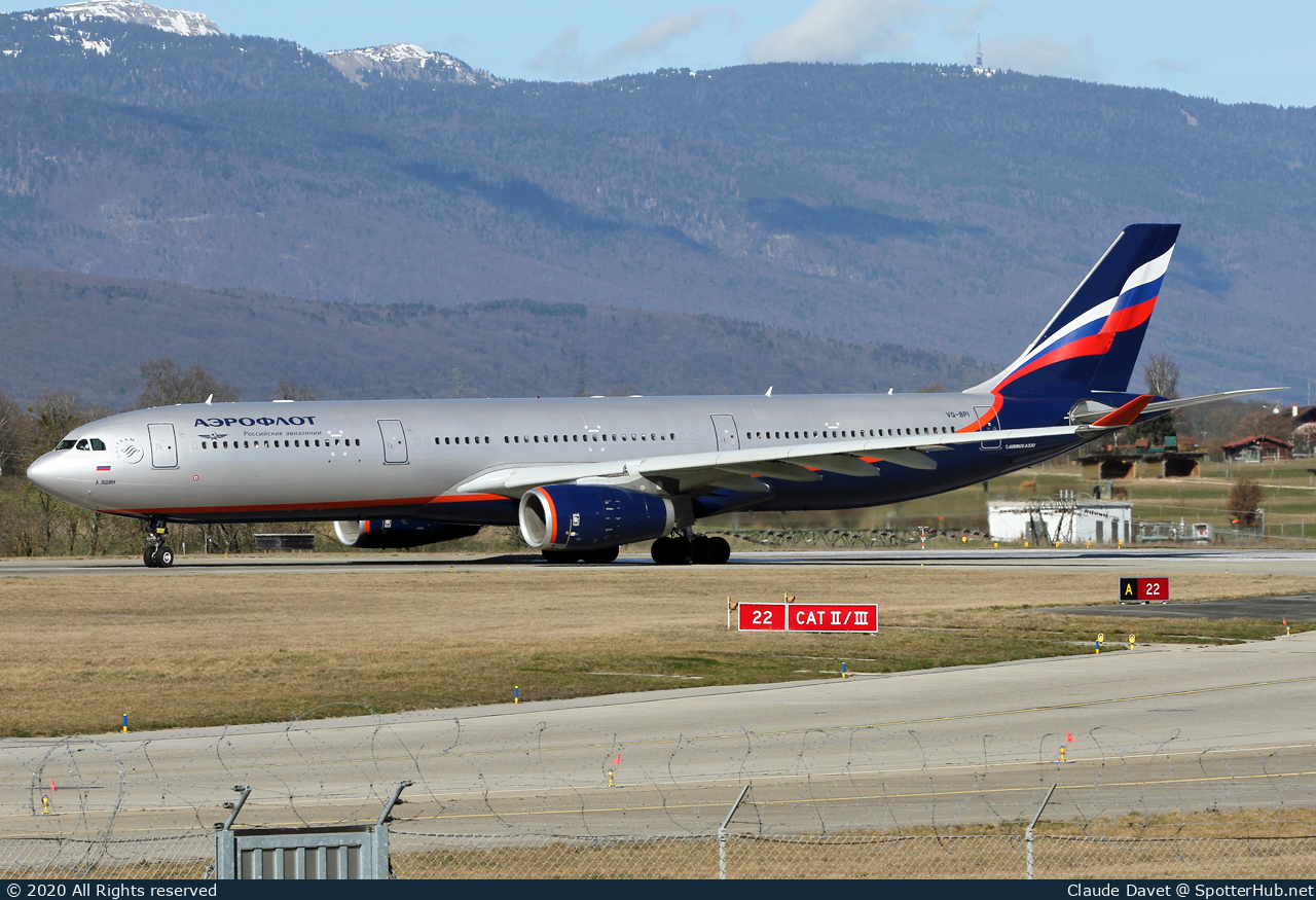 Photo of VQ-BPI - Airbus A330-343 operated by Aeroflot