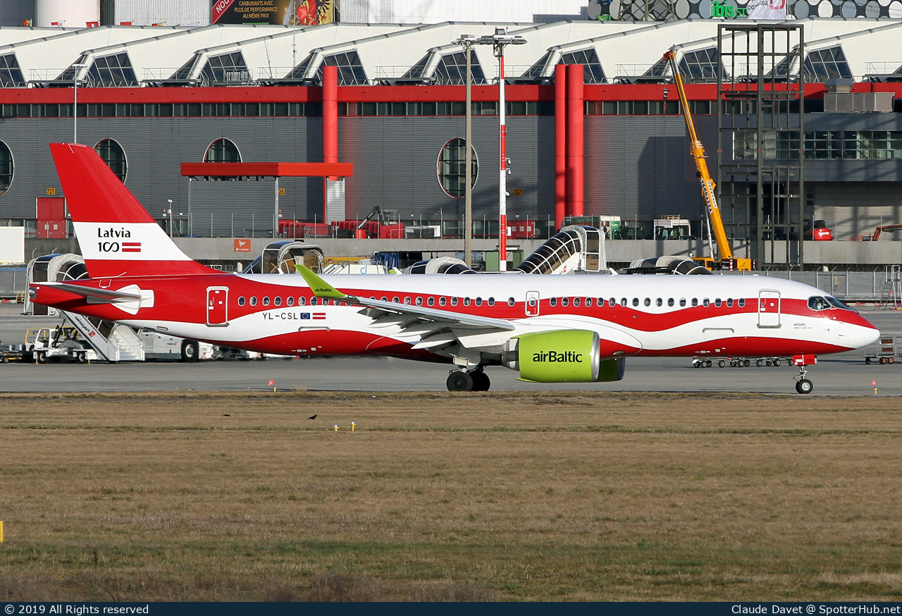Photo of YL-CSL - Airbus A220-300 operated by airBaltic