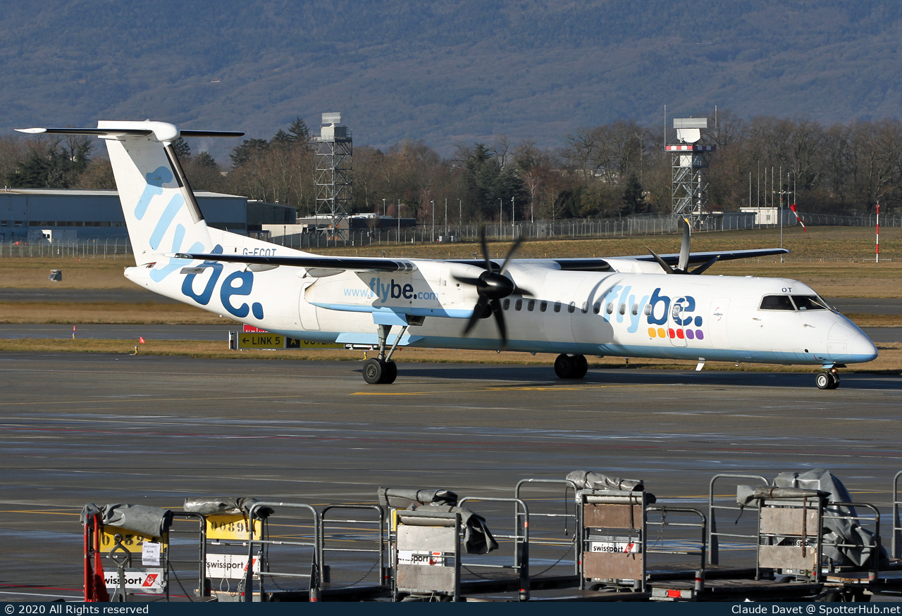 Photo of G-ECOT - Bombardier DHC-8-402 Dash 8 Q400 operated by flybe