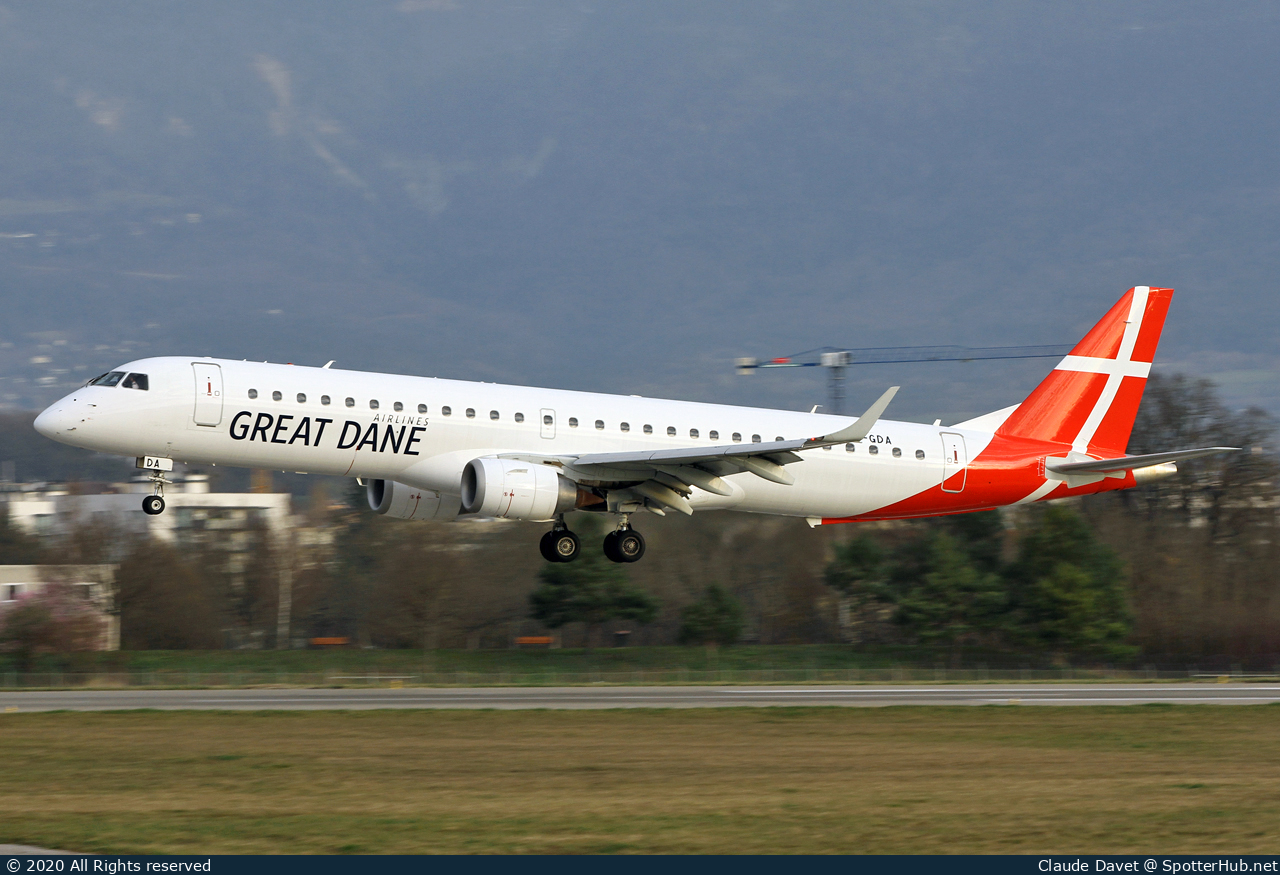 Photo of OY-GDA - Embraer ERJ-195AR operated by Great Dane Airlines