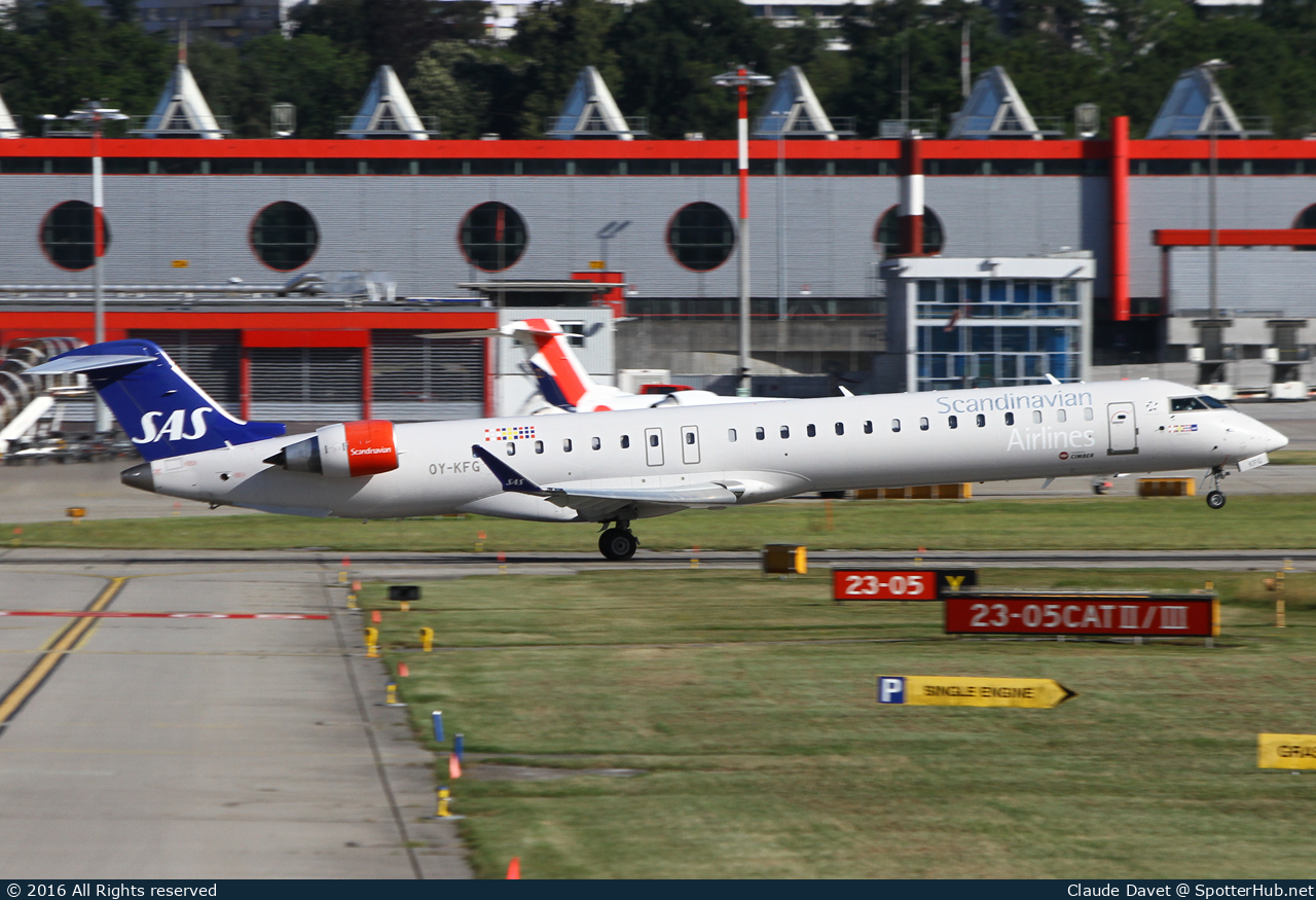 Photo of OY-KFG - Bombardier CRJ-900LR operated by SAS Scandinavian Airlines (opb Cimber)