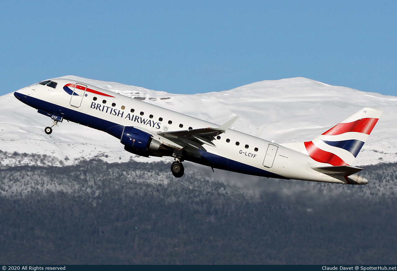 Photo of G-LCYF - Embraer ERJ-170STD operated by BA CityFlyer