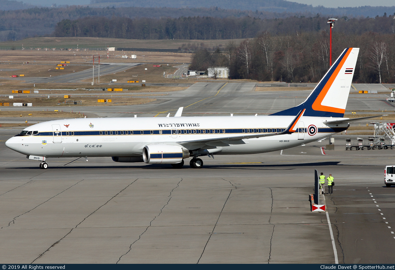 Photo of HS-MVS - Boeing 737-8Z6(BBJ2) operated by Royal Thai Air Force