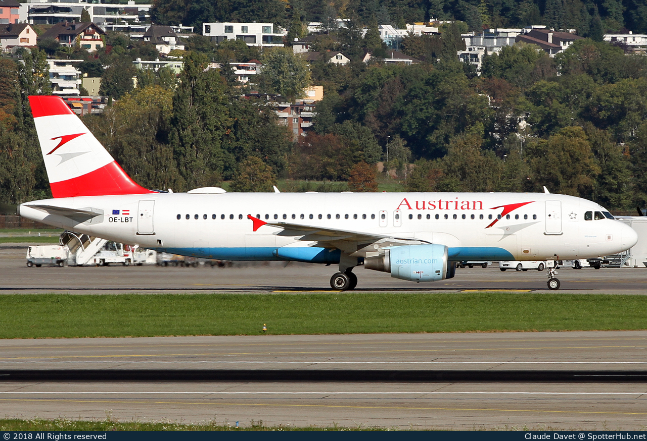 Photo of OE-LBT - Airbus A320-214 operated by Austrian Airlines