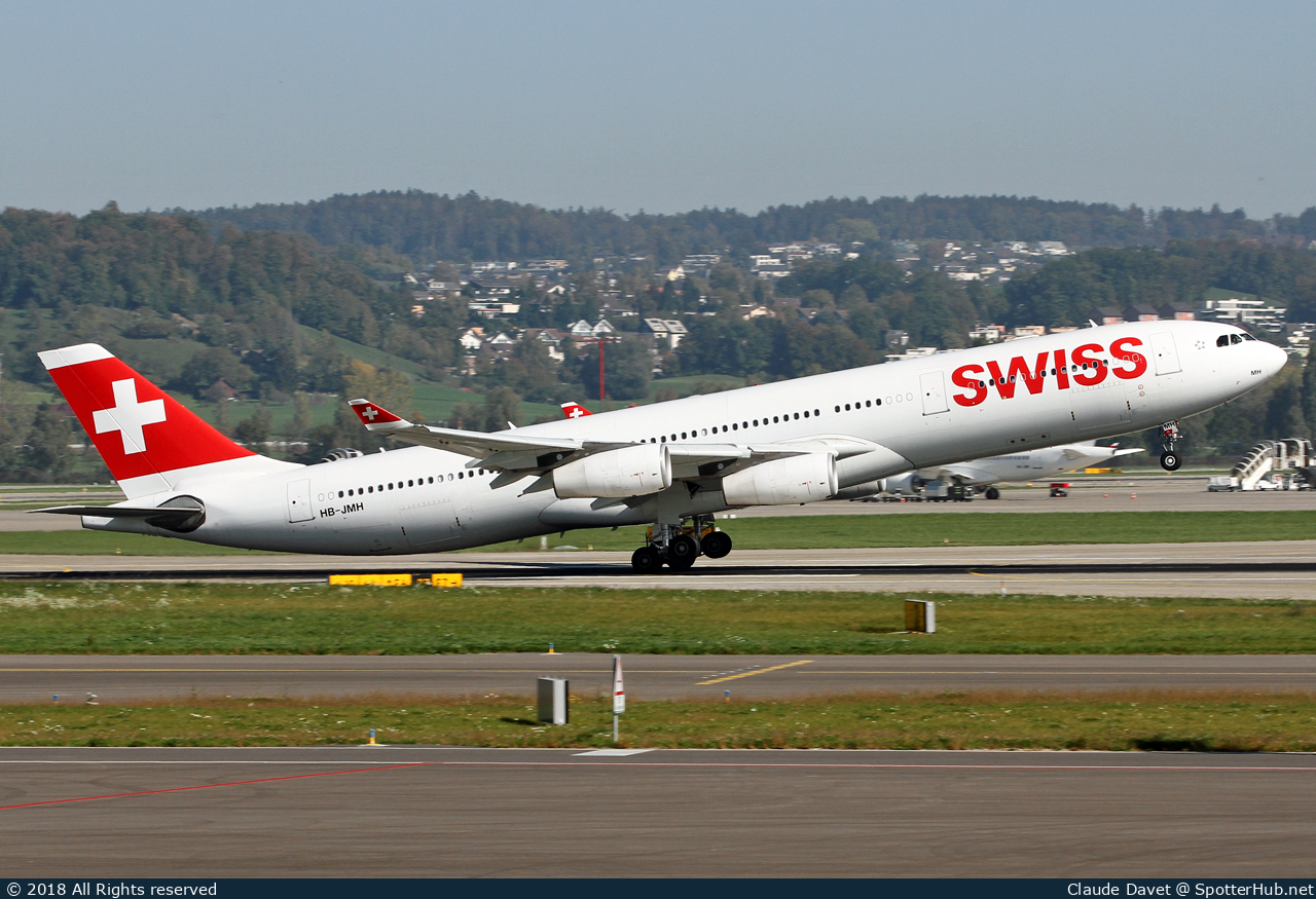 Photo of HB-JMH - Airbus A340-313 operated by Swiss International Air Lines