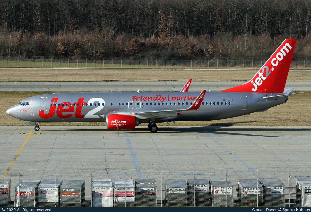 Photo of G-JZBL - Boeing 737-8MG operated by Jet2