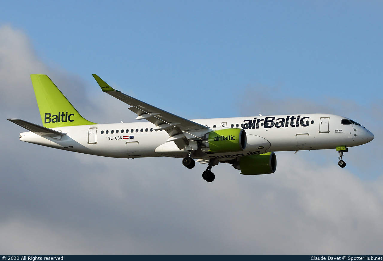 Photo of YL-CSN - Airbus A220-300 operated by airBaltic