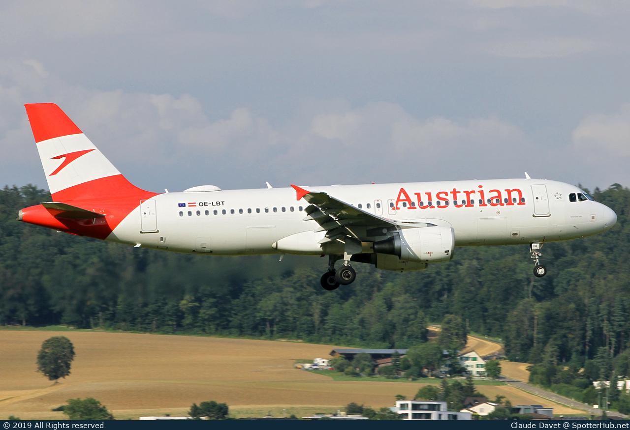 Photo of OE-LBT - Airbus A320-214 operated by Austrian Airlines