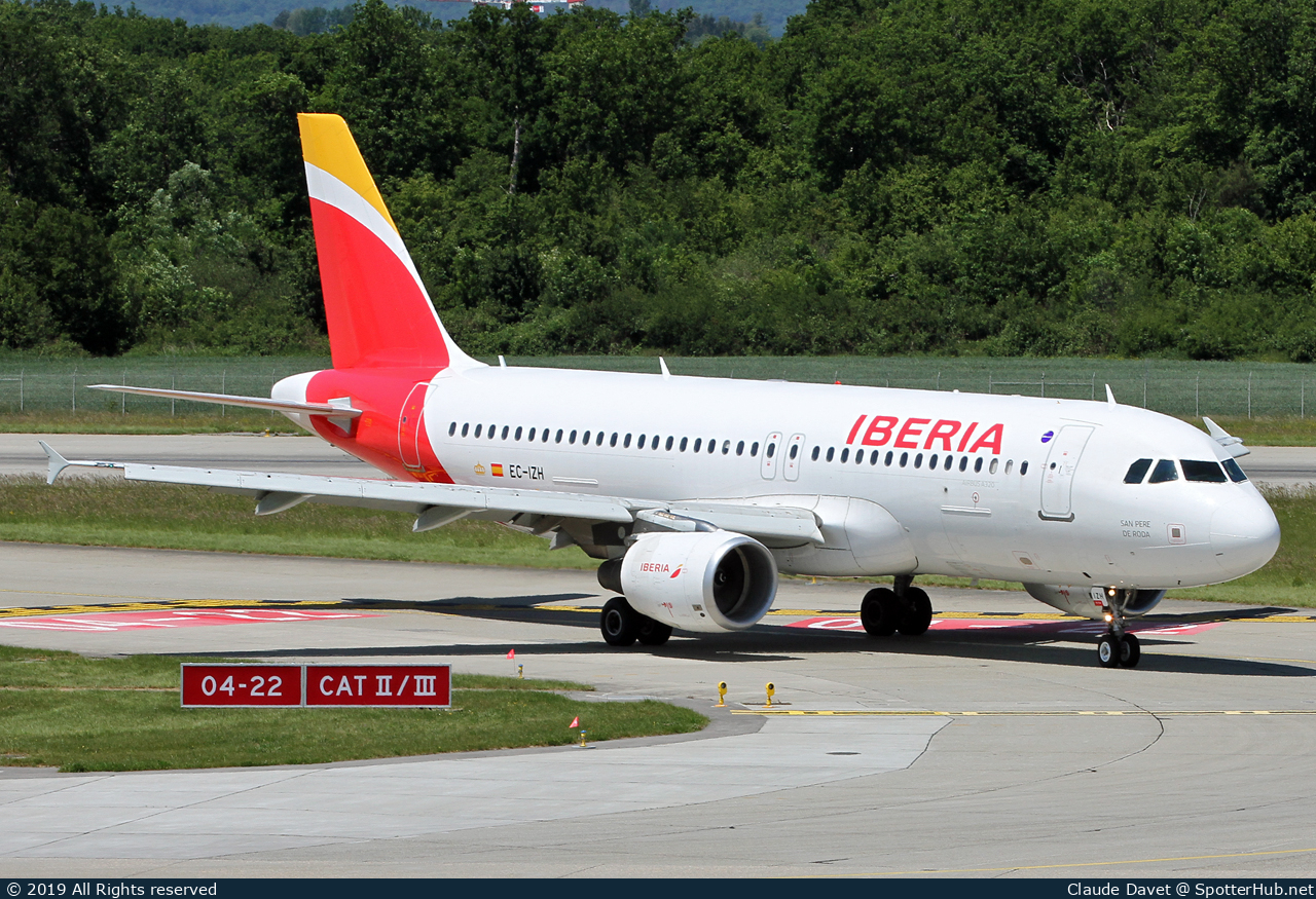 Photo of EC-IZH - Airbus A320-214 operated by Iberia