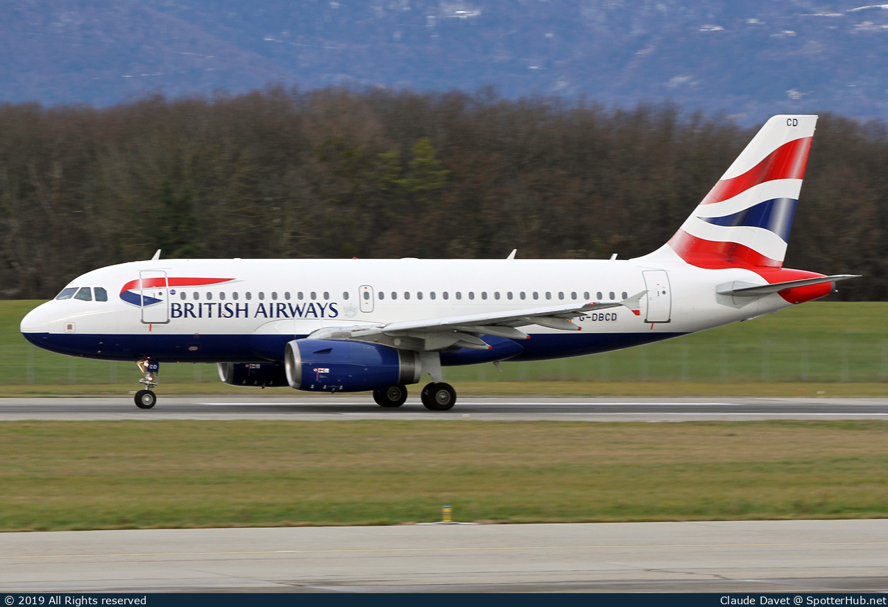 Photo of G-DBCD - Airbus A319-131 operated by British Airways