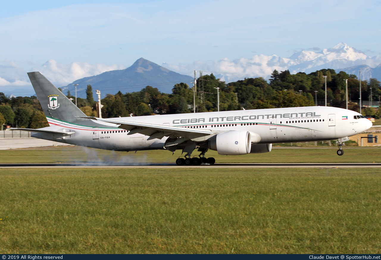 Photo of CS-TQX - Boeing 777-2FB(LR) operated by Ceiba Intercontinental (opb White Airways)