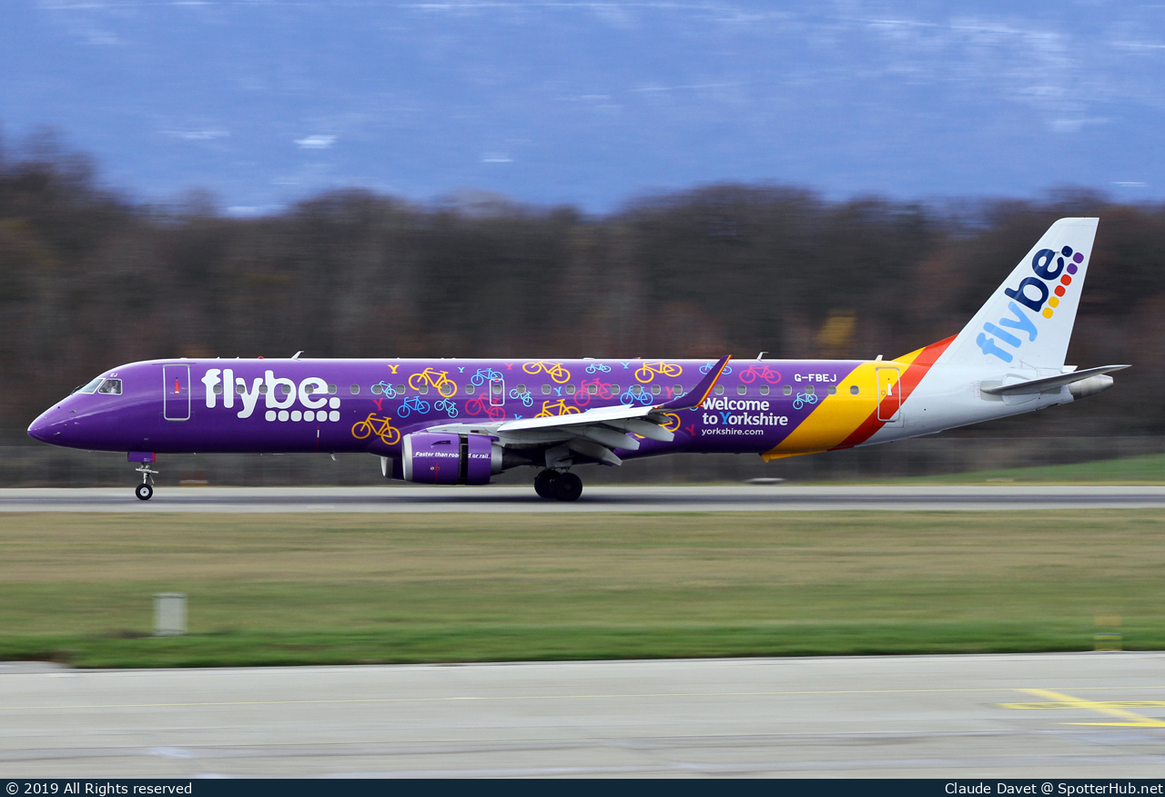 Photo of G-FBEJ - Embraer ERJ-195LR operated by flybe