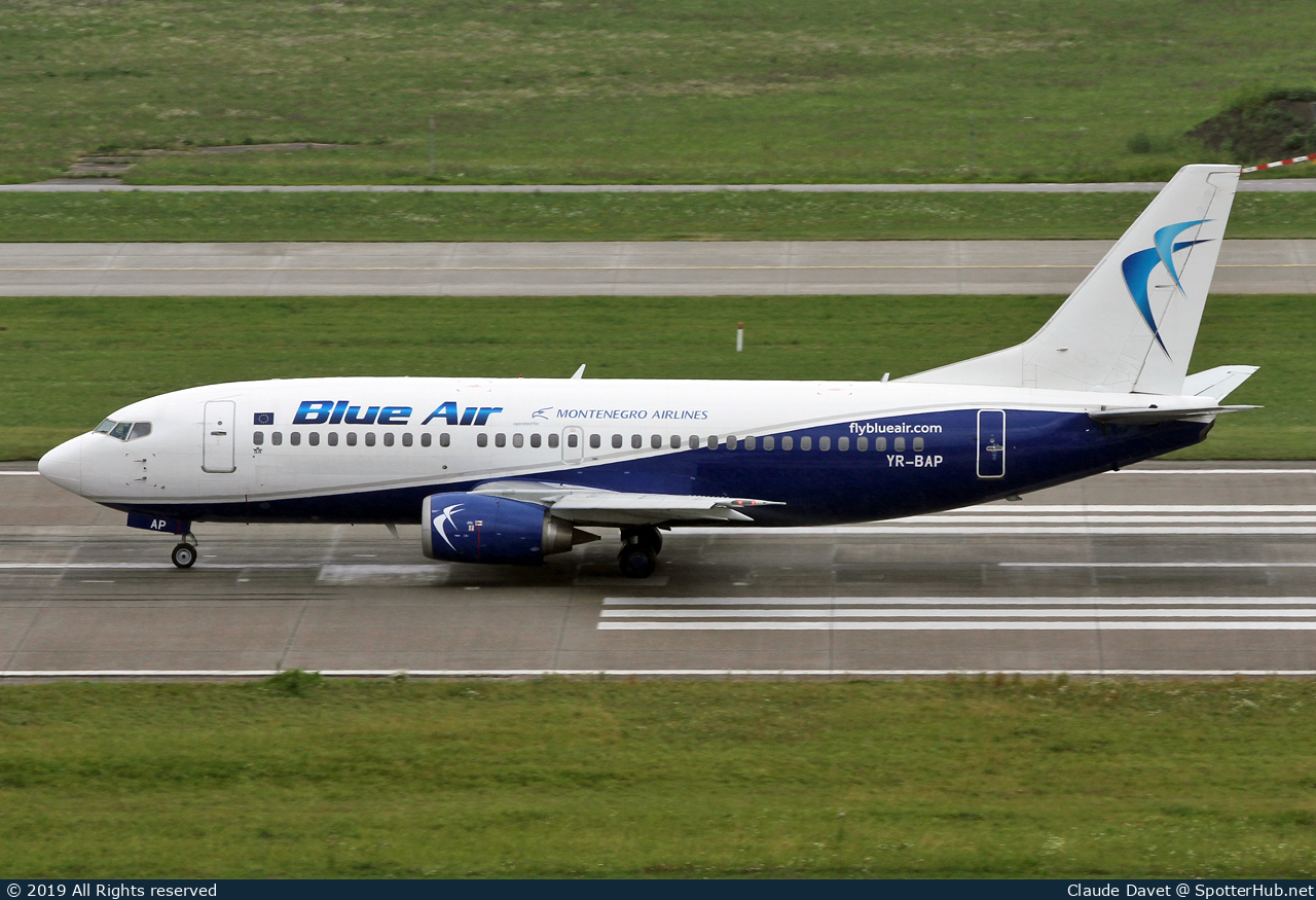 Photo of YR-BAP - Boeing 737-3Y0 operated by Montenegro Airlines (opb Blue Air)
