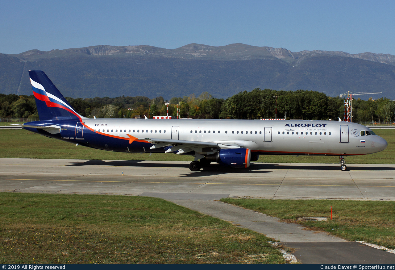 Photo of VQ-BED - Airbus A321-211 operated by Aeroflot