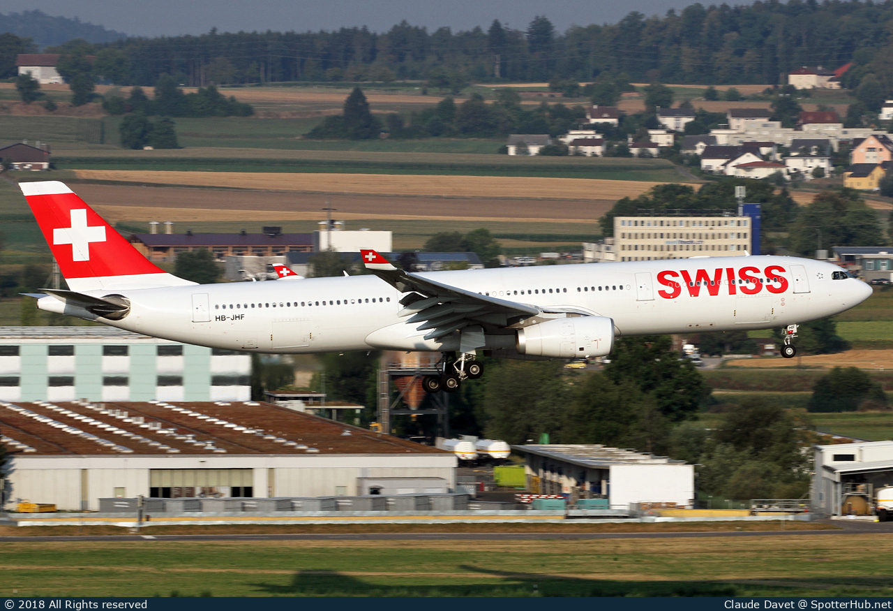 Photo of HB-JHF - Airbus A330-343 operated by Swiss International Air Lines