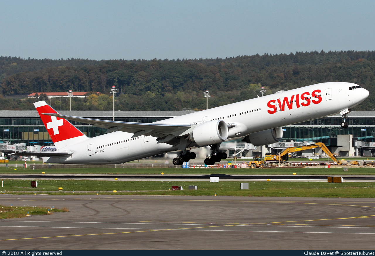 Photo of HB-JNC - Boeing 777-3DE(ER) operated by Swiss International Air Lines