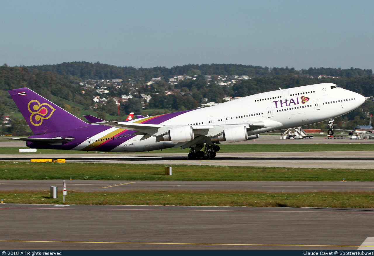 Photo of HS-TGA - Boeing 747-4D7 operated by Thai Airways International