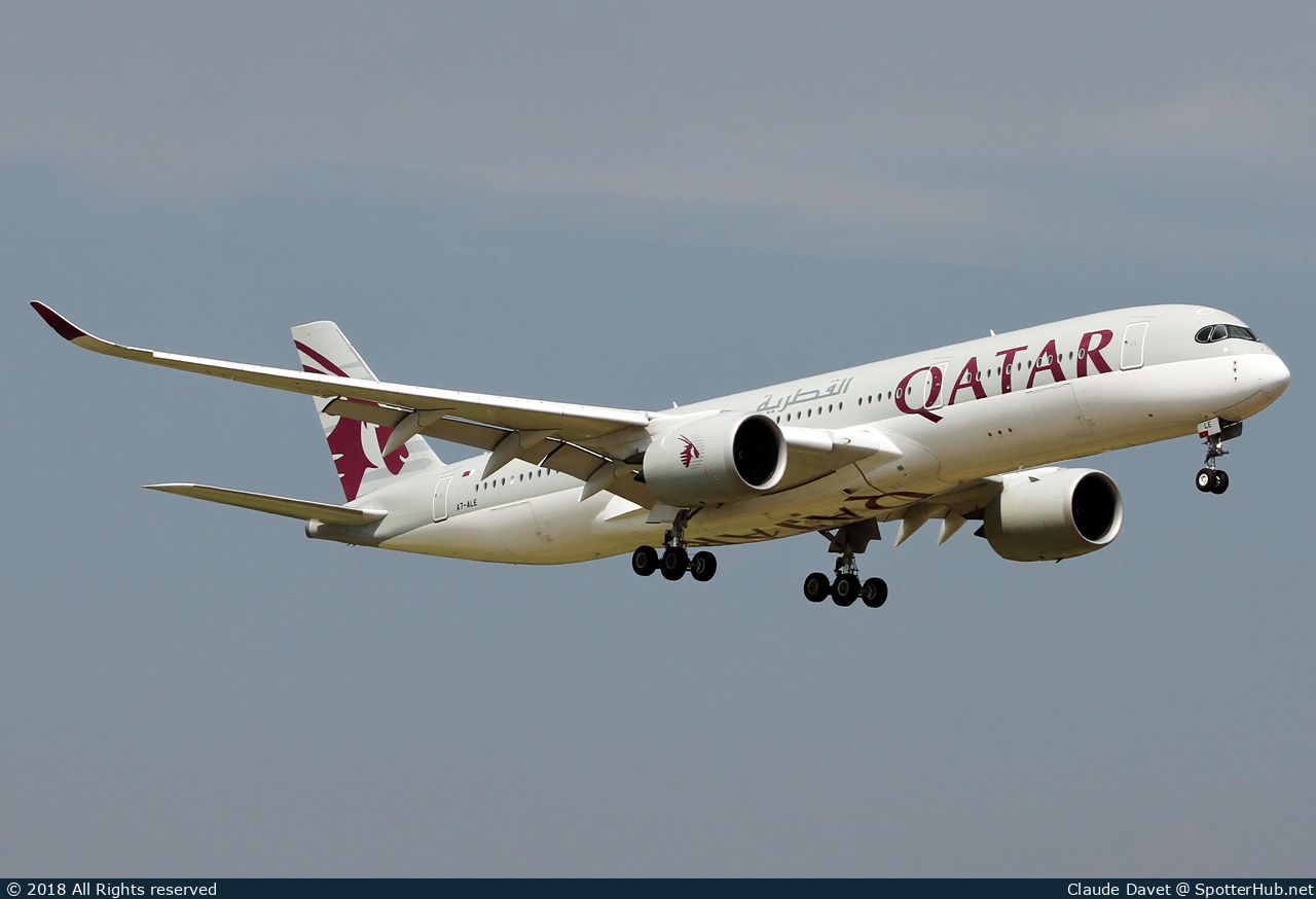 Photo of A7-ALE - Airbus A350-941 operated by Qatar Airways