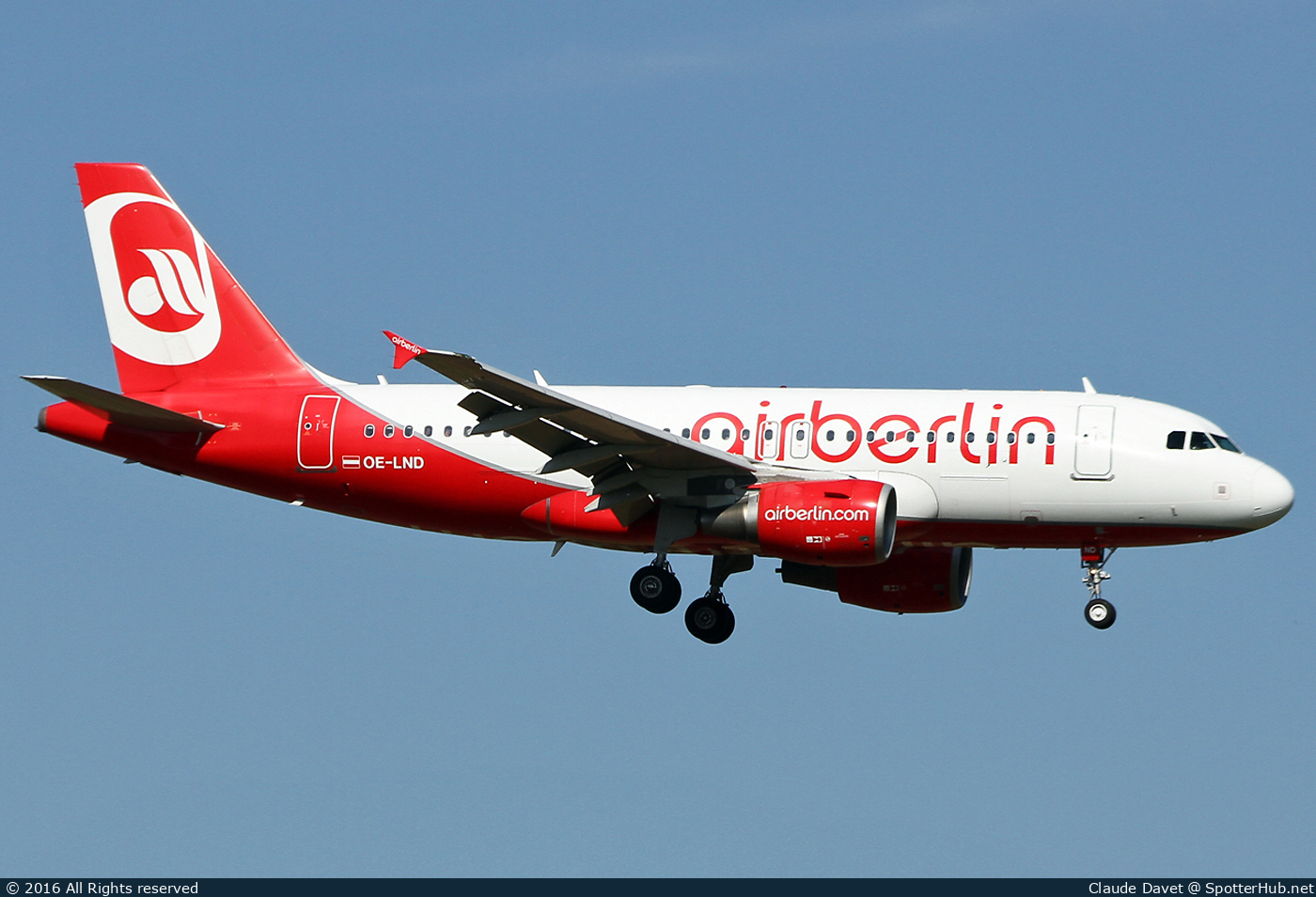 Photo of OE-LND - Airbus A319-112 operated by Air Berlin (opb Niki)