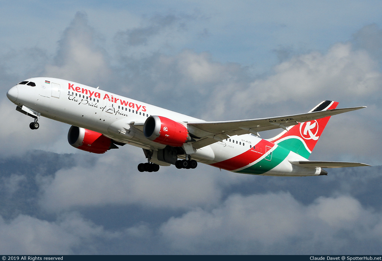 Photo of 5Y-KZE - Boeing 787-8 Dreamliner operated by Kenya Airways