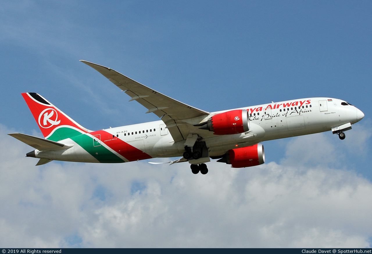 Photo of 5Y-KZC - Boeing 787-8 Dreamliner operated by Kenya Airways
