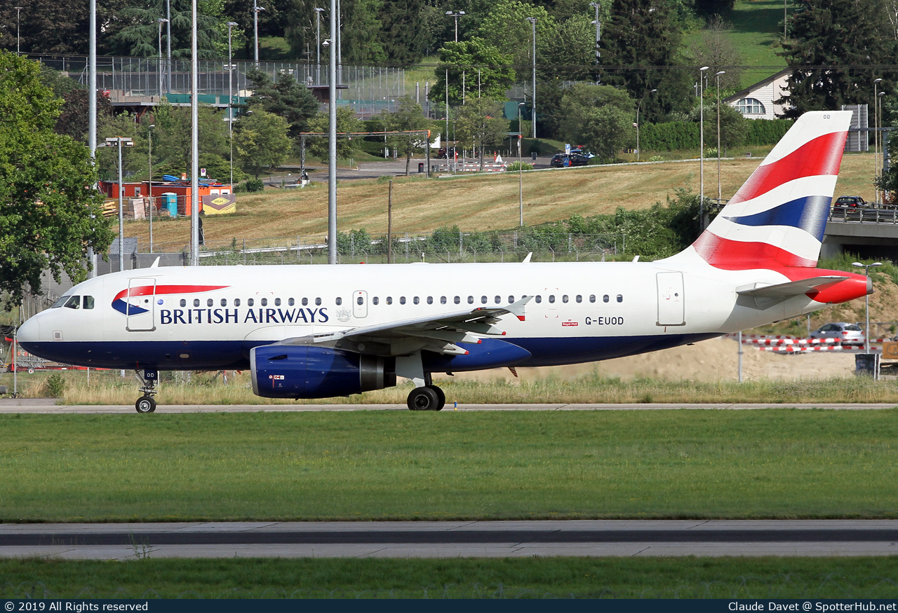 Photo of G-EUOD - Airbus A319-131 operated by British Airways