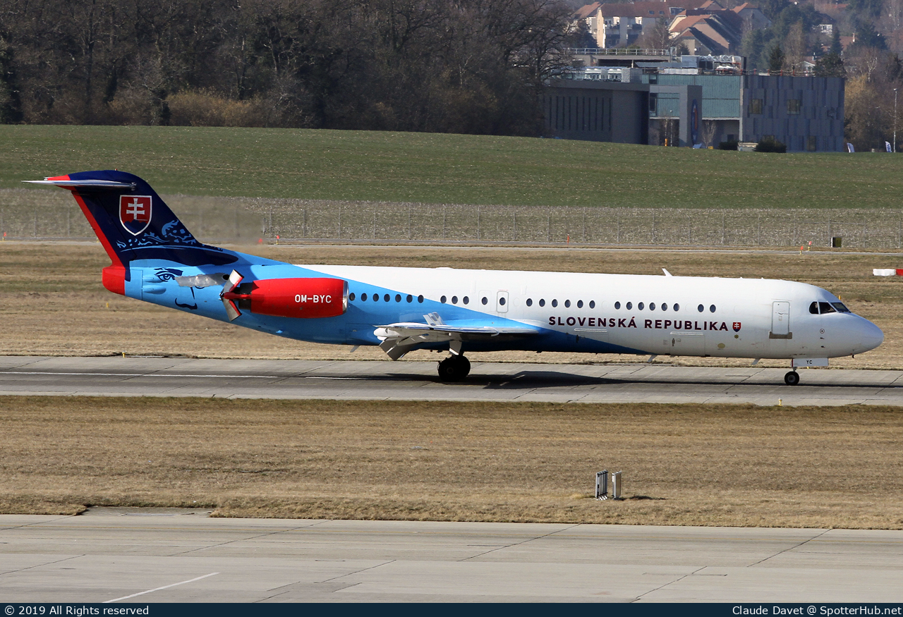 Photo of OM-BYC - Fokker 100 operated by Government of Slovakia