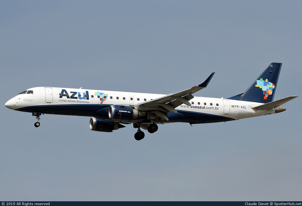 Photo of PR-AZL - Embraer ERJ-190AR operated by Azul