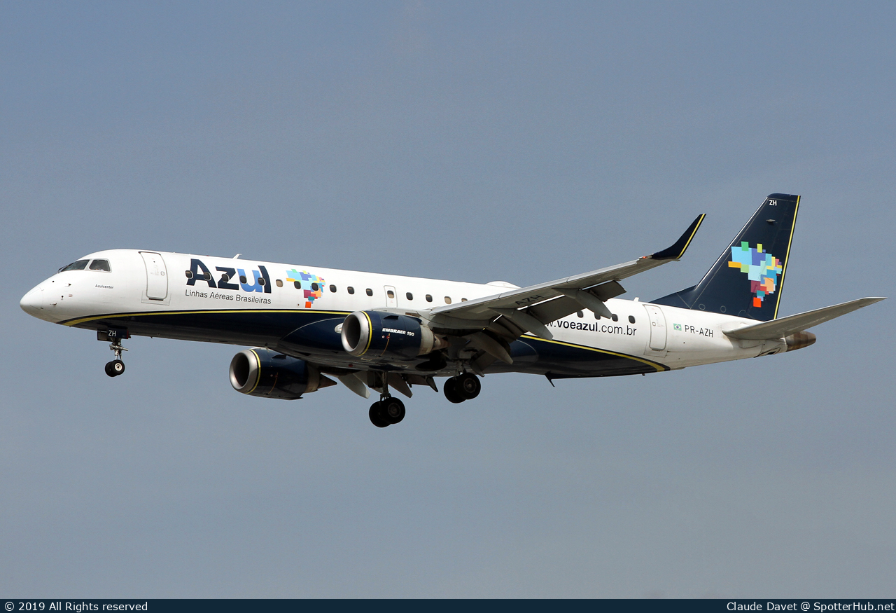 Photo of PR-AZH - Embraer ERJ-190AR operated by Azul