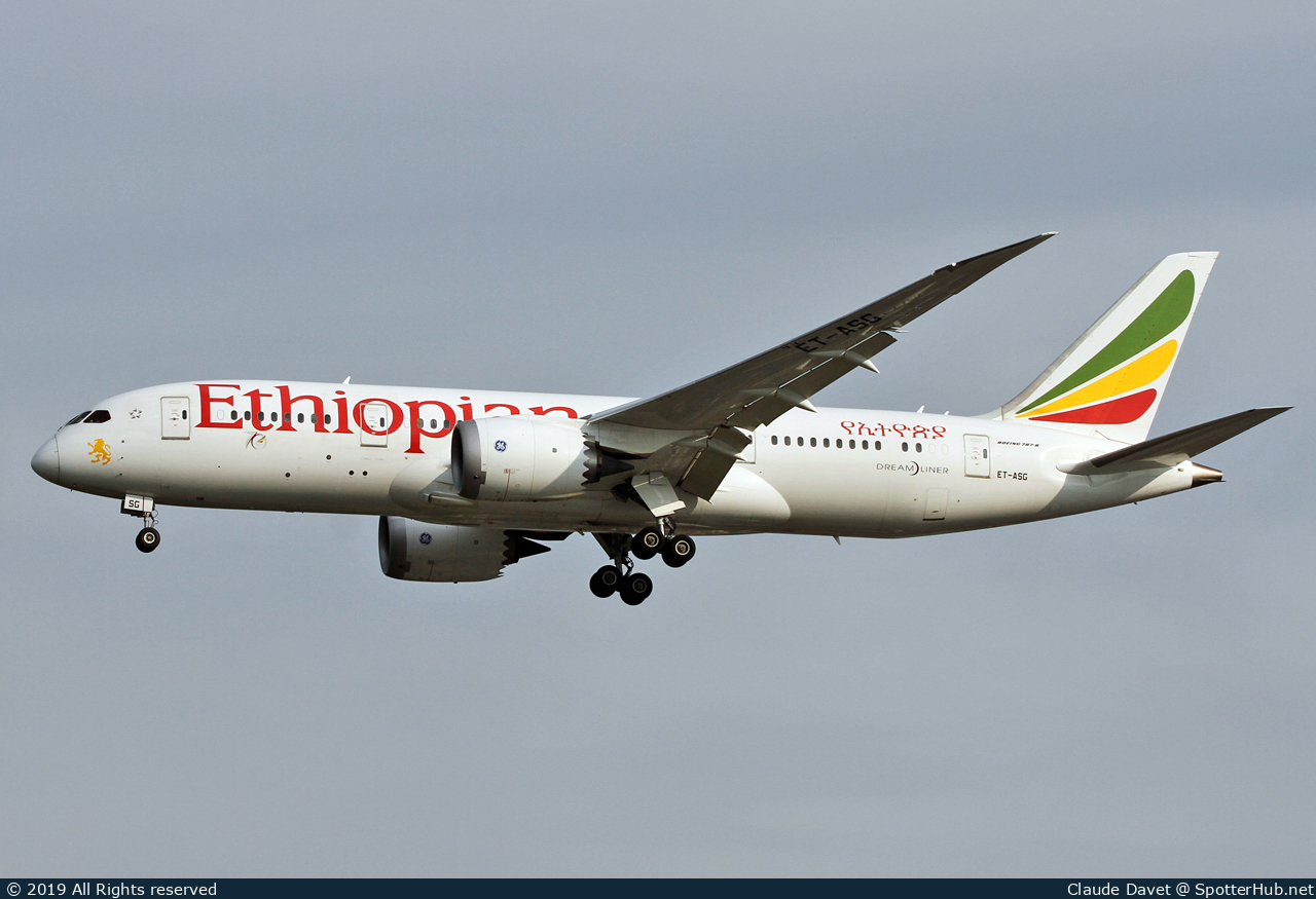 Photo of ET-ASG - Boeing 787-8 Dreamliner operated by Ethiopian Airlines