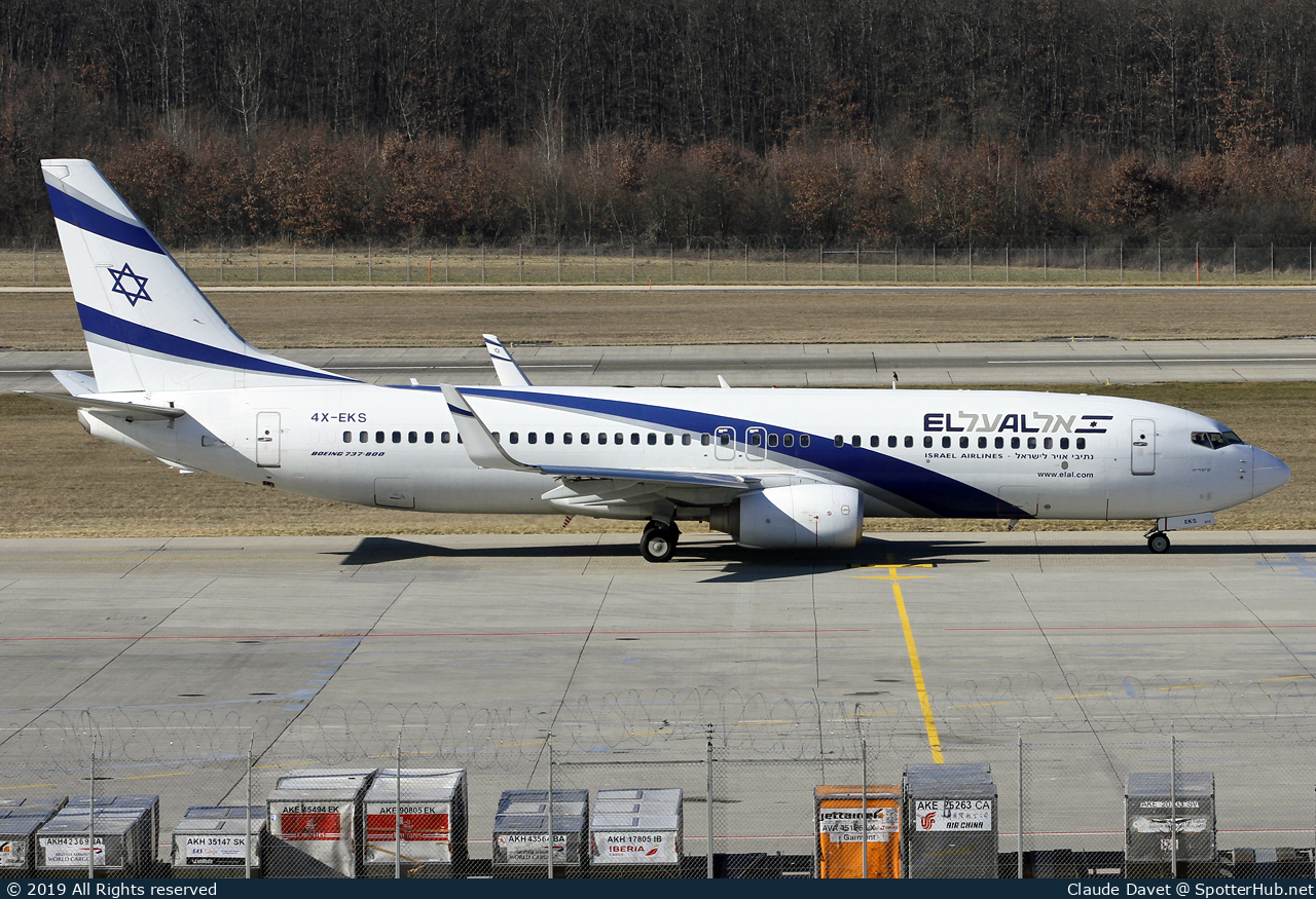 Photo of 4X-EKS - Boeing 737-8HX operated by El Al Israel Airlines