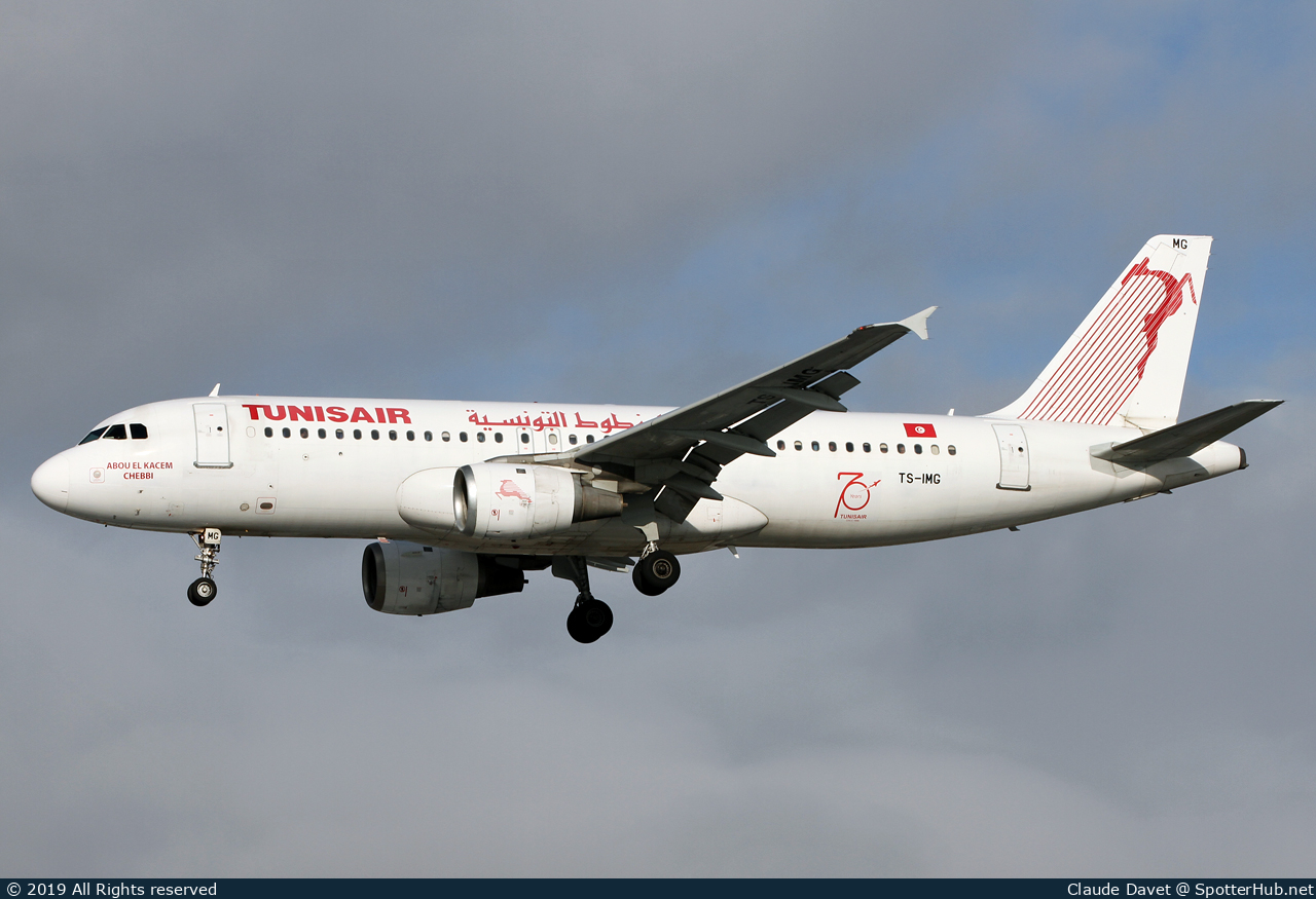 Photo of TS-IMG - Airbus A320-211 operated by Tunisair
