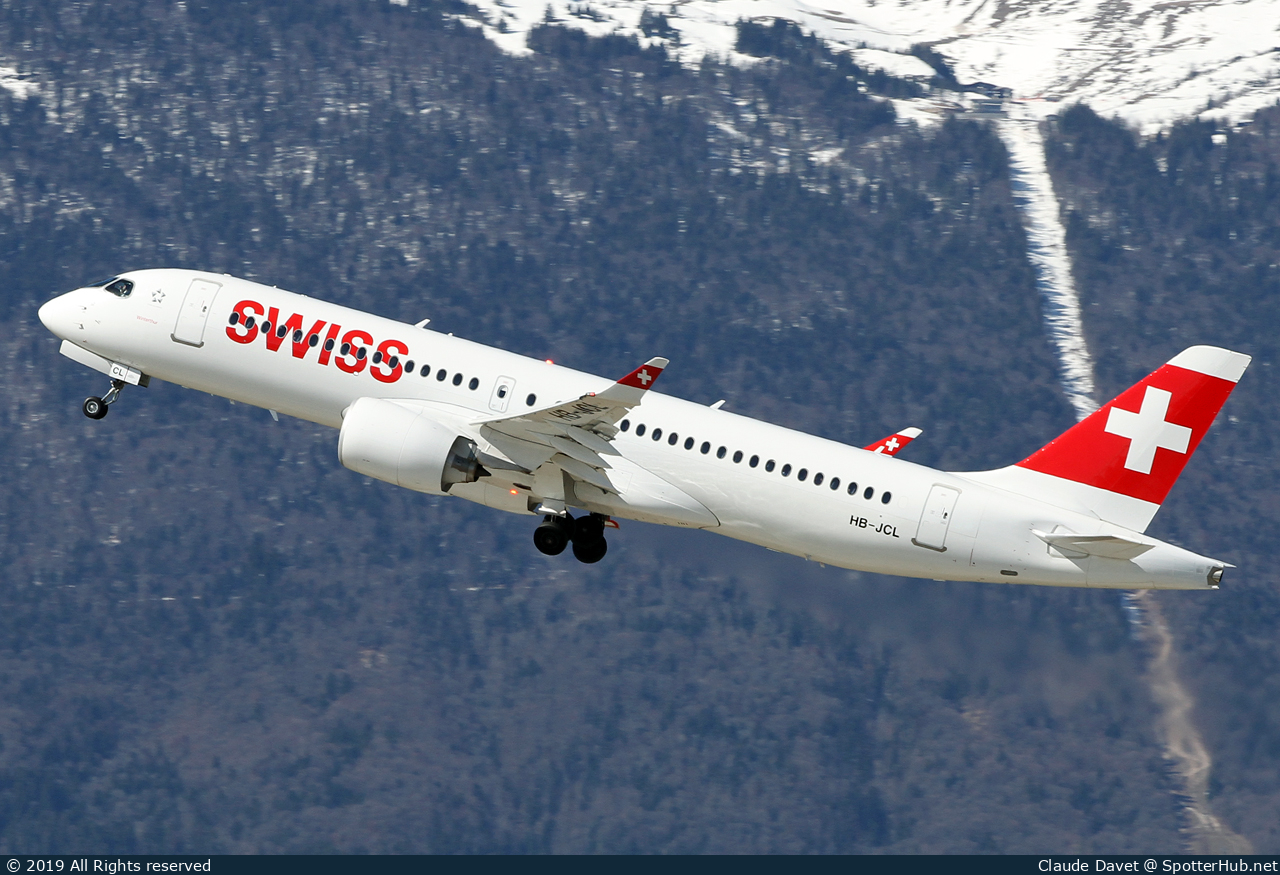 Photo of HB-JCL - Airbus A220-300 operated by Swiss International Air Lines
