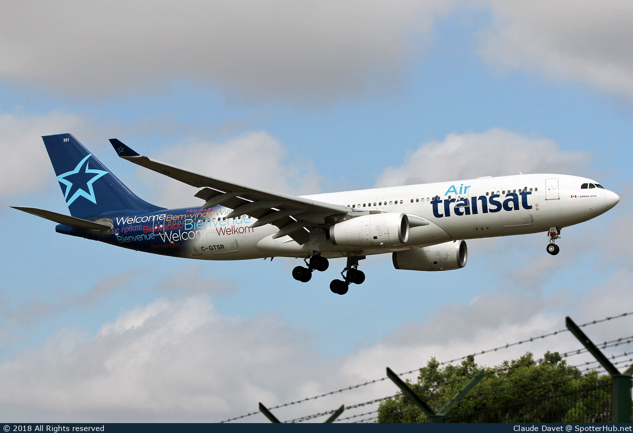 Photo of C-GTSR - Airbus A330-243 operated by Air Transat