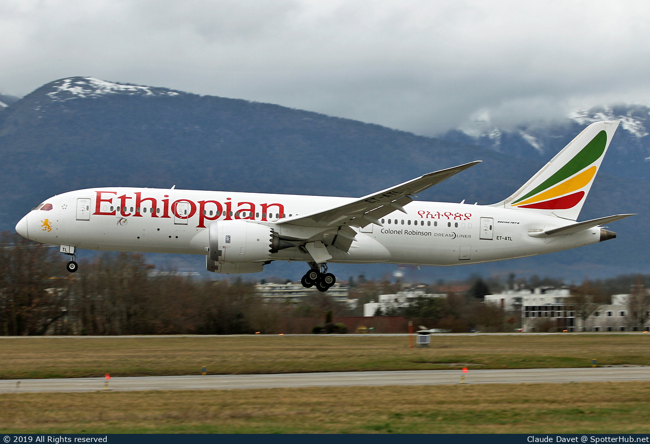 Photo of ET-ATL - Boeing 787-8 Dreamliner operated by Ethiopian Airlines