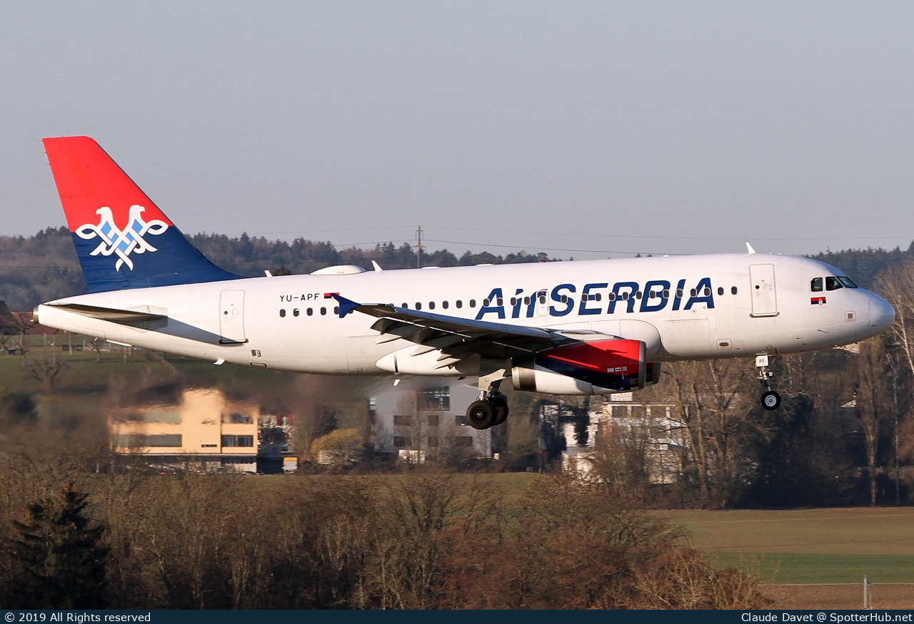 Photo of YU-APF - Airbus A319-132 operated by Air Serbia