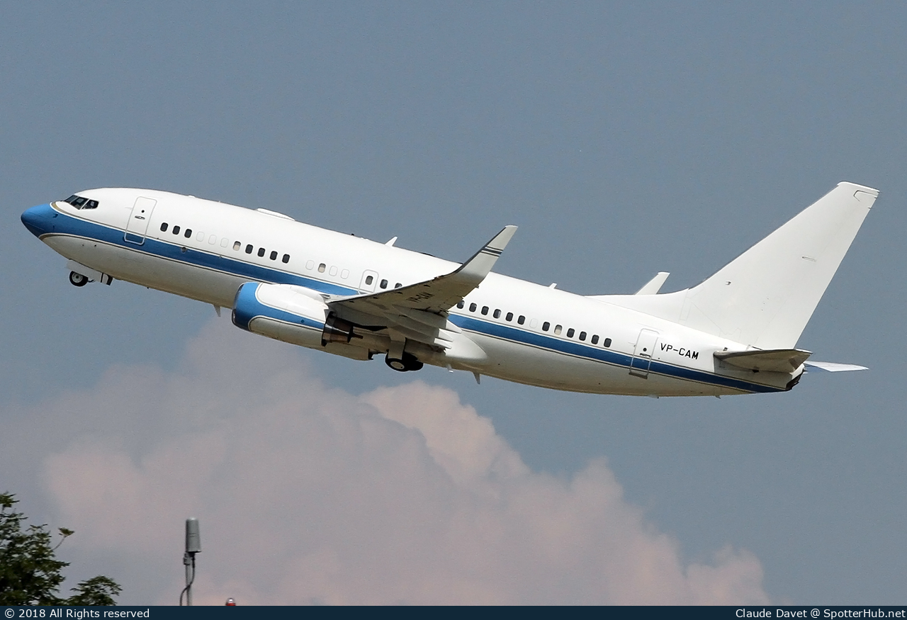 Photo of VP-CAM - Boeing 737-7KK(BBJ) operated by Private