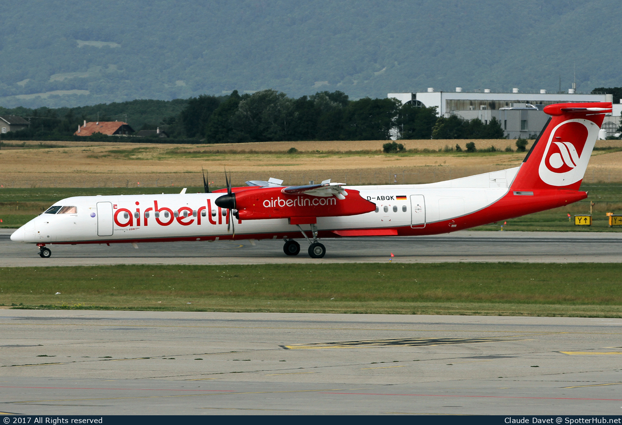 Photo of D-ABQK - Bombardier DHC-8-402 Dash 8 Q400 operated by Air Berlin (opb LGW Luftfahrtgesellschaft Walter)