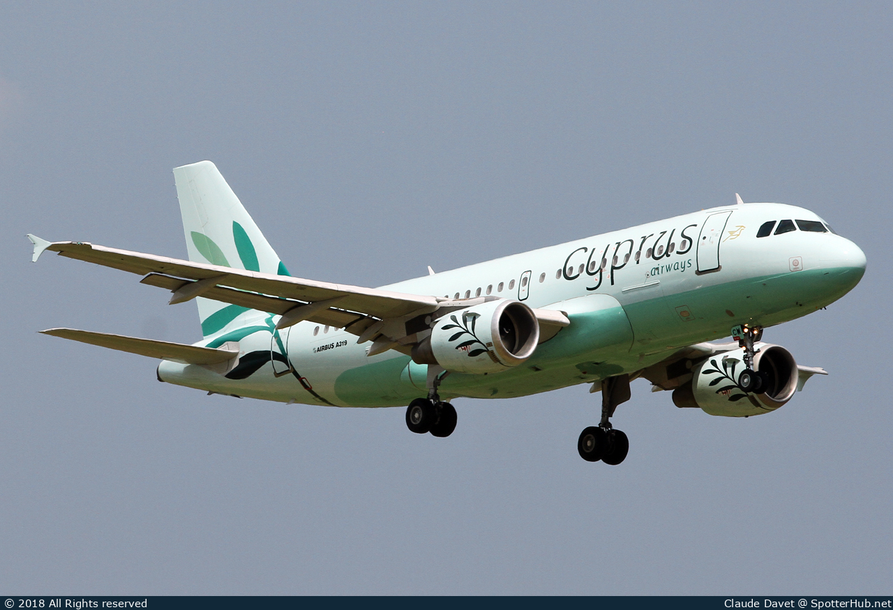 Photo of 5B-DCW - Airbus A319-114 operated by Cyprus Airways [2016]