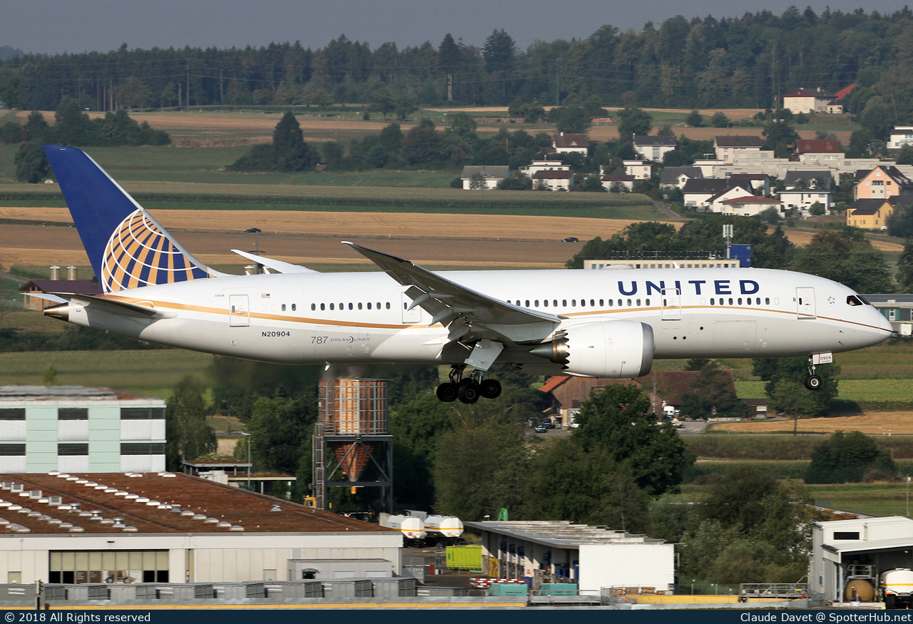 Photo of N20904 - Boeing 787-8 Dreamliner operated by United Airlines