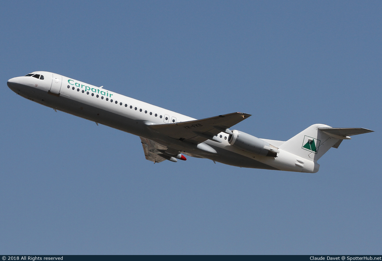 Photo of YR-FKB - Fokker 100 operated by Carpatair