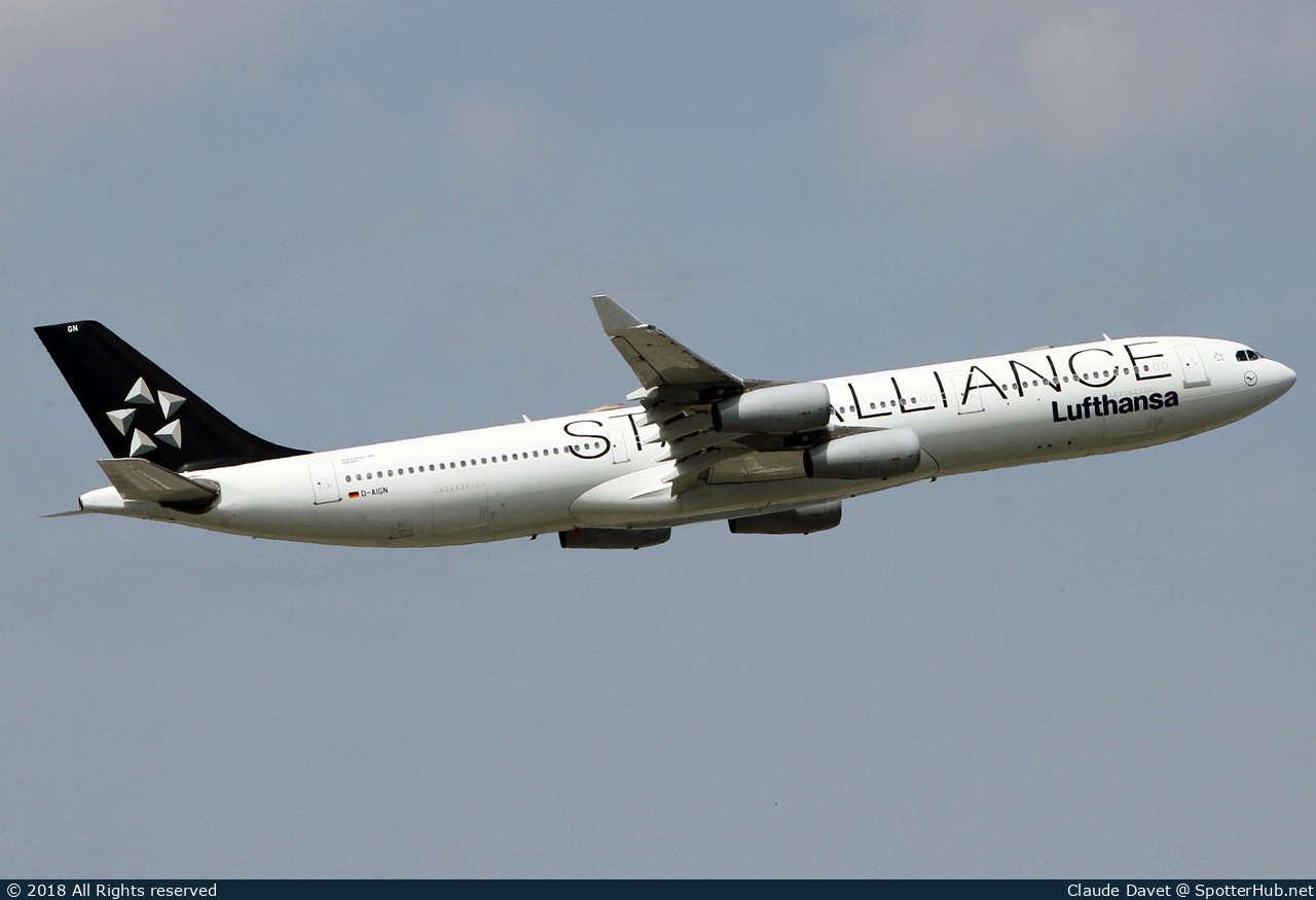Photo of D-AIGN - Airbus A340-313 operated by Lufthansa