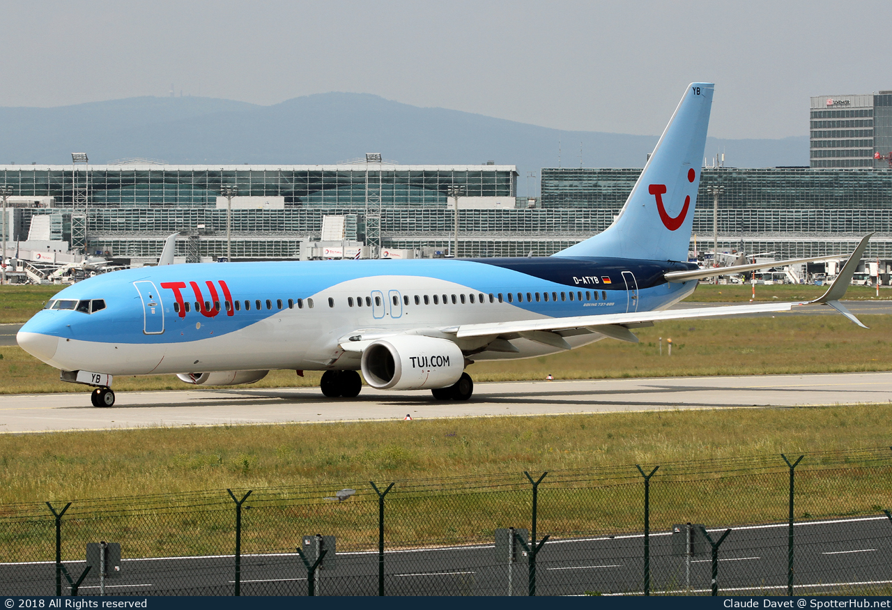 Photo of D-ATYB - Boeing 737-8K5 operated by TUIfly