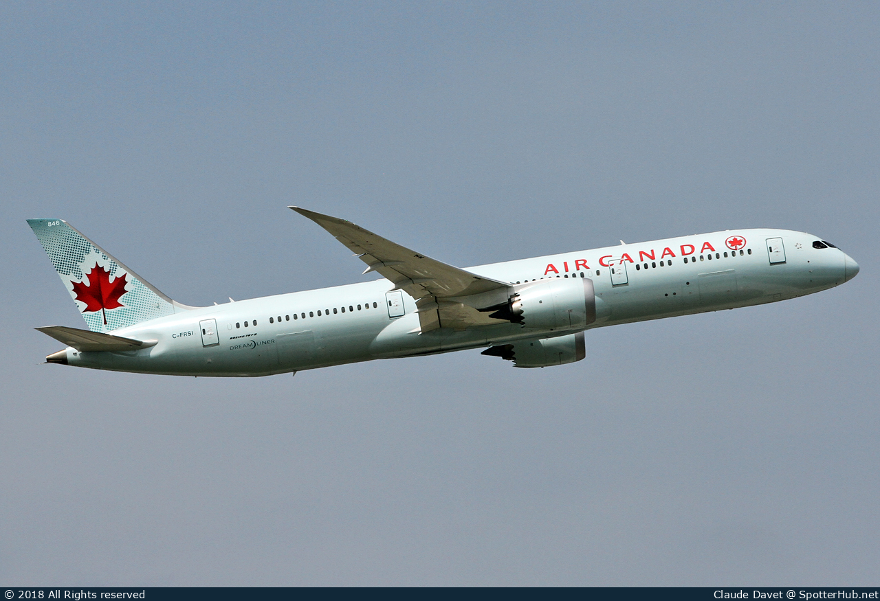 Photo of C-FRSI - Boeing 787-9 Dreamliner operated by Air Canada