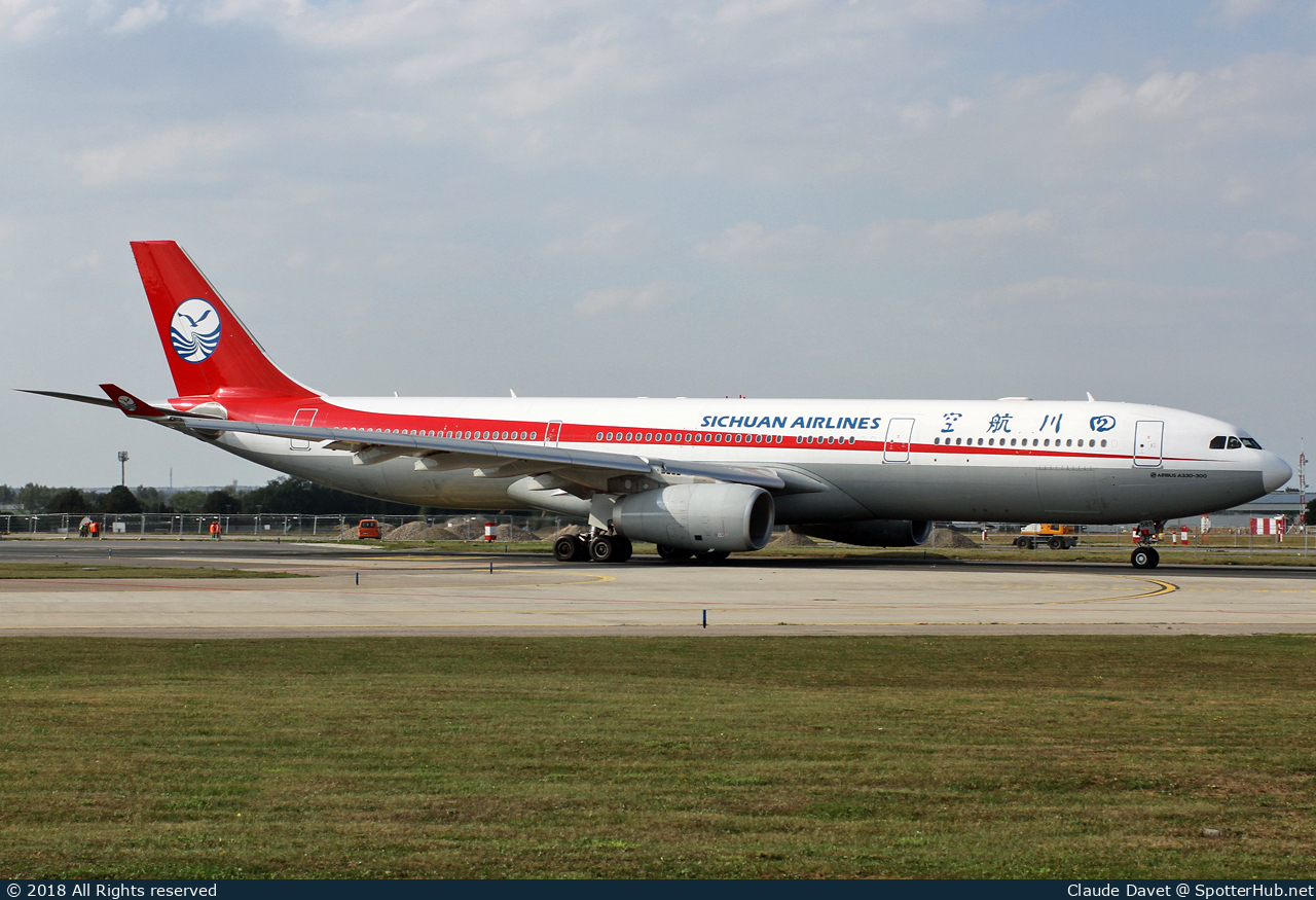 Photo of B-8589 - Airbus A330-343 operated by Sichuan Airlines