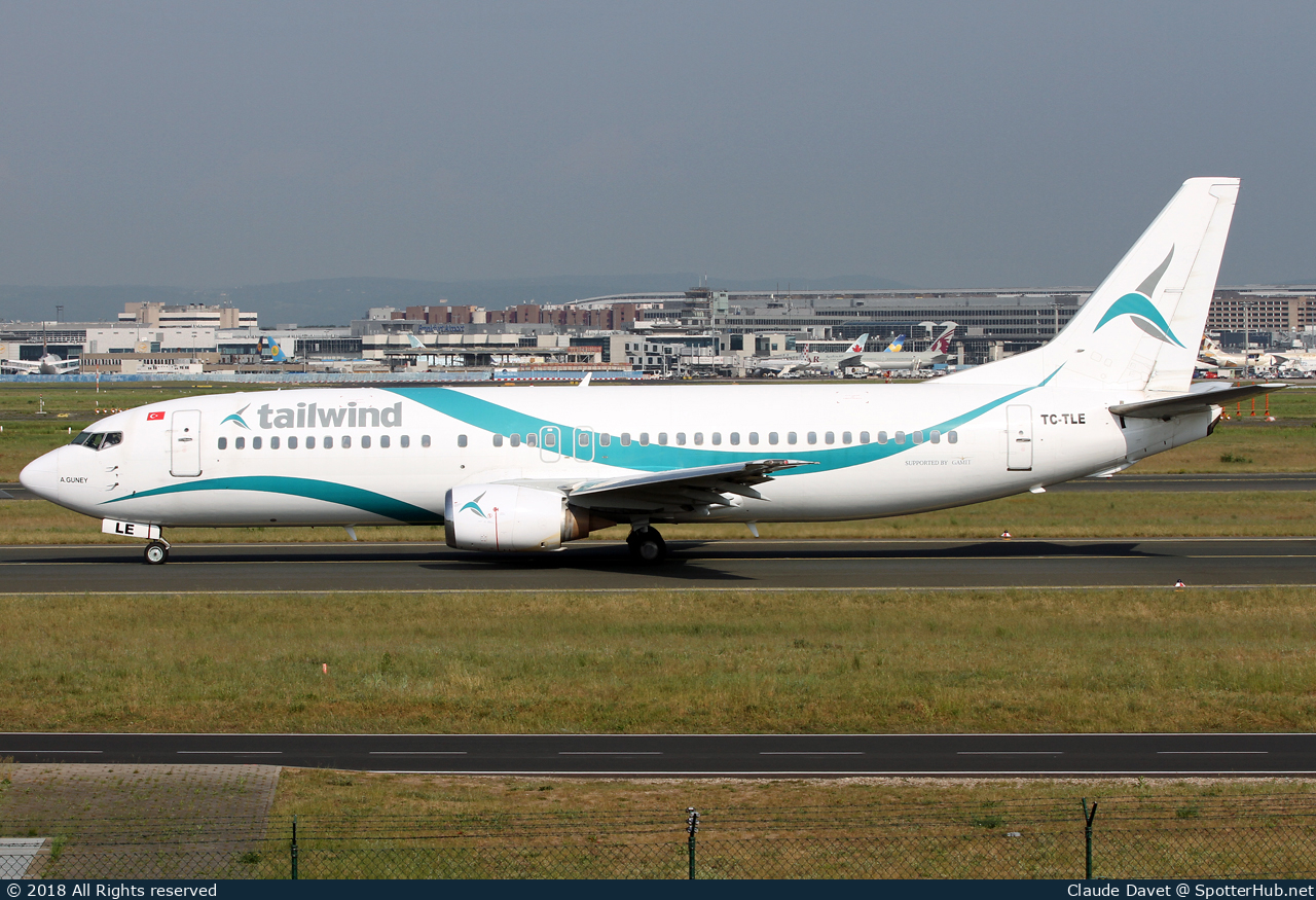 Photo of TC-TLE - Boeing 737-4Q8 operated by Tailwind Airlines
