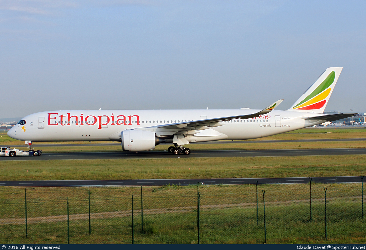 Photo of ET-AUC - Airbus A350-941 operated by Ethiopian Airlines