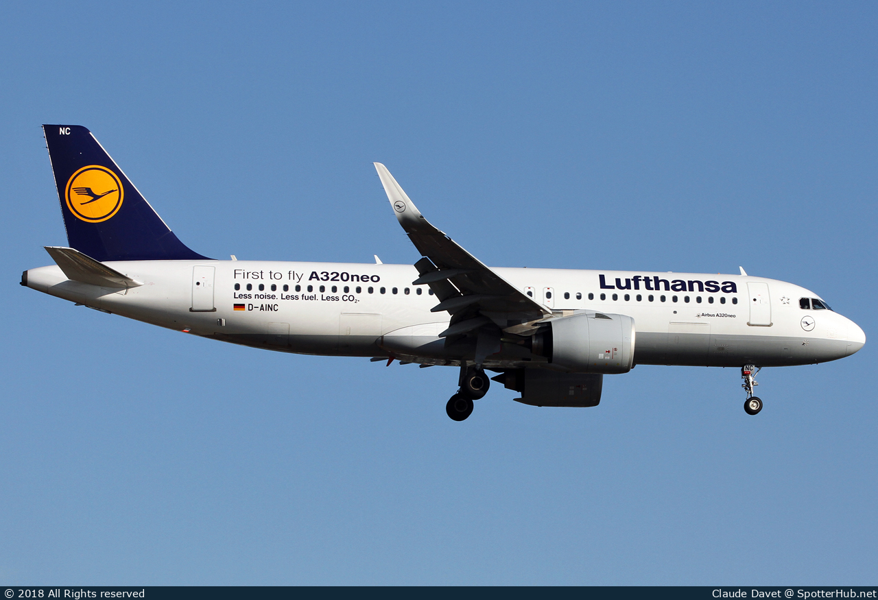 Photo of D-AINC - Airbus A320-271N operated by Lufthansa