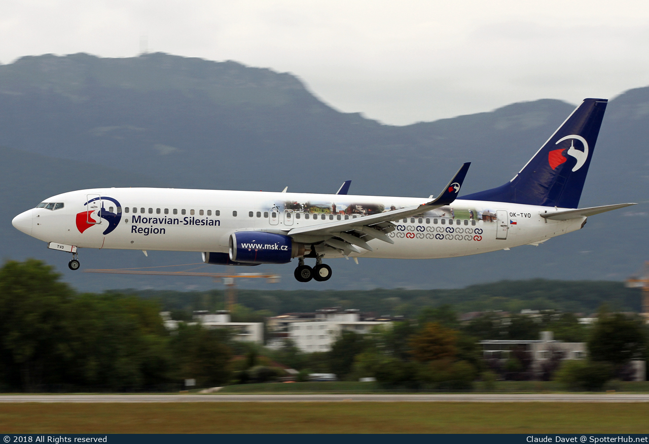 Photo of OK-TVO - Boeing 737-8CX operated by Travel Service