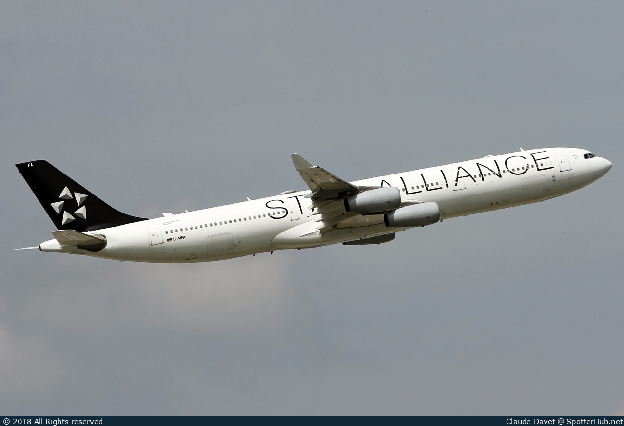 Photo of D-AIFA - Airbus A340-313 operated by Lufthansa CityLine